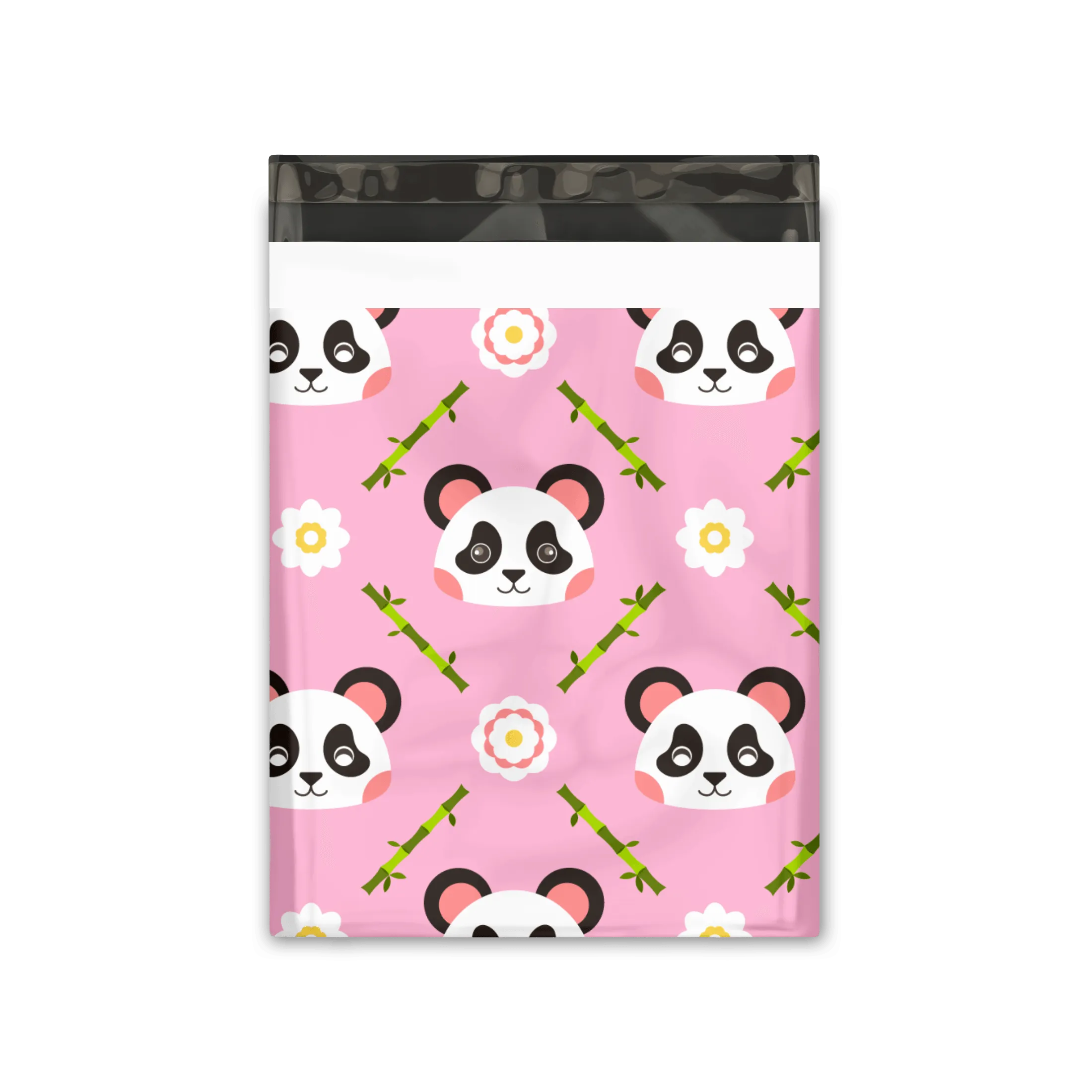 10x13 Pink Panda Designer Poly Mailers Shipping Envelopes Premium Printed Bags