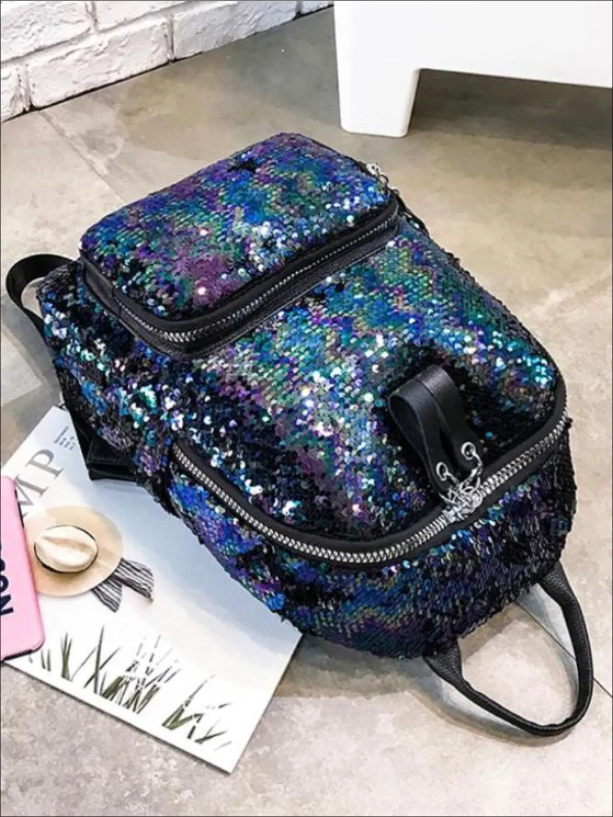 5" Multi-Color Sparkle Sequin Backpack