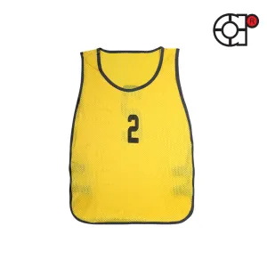 ARORA MICROFIBER MESH SINGLE FOOTBALL BIBS SENIOR & JUNIOR SET (YELLOW)