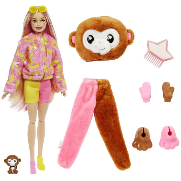 Barbie Cutie Reveal Jungle Series Monkey Doll