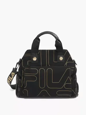 BLACK AND GOLD FILA HANDBAG