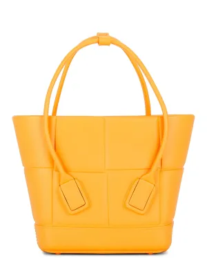 Bottega Veneta Mini Arco Shopping Tote, Tangerine & Silver