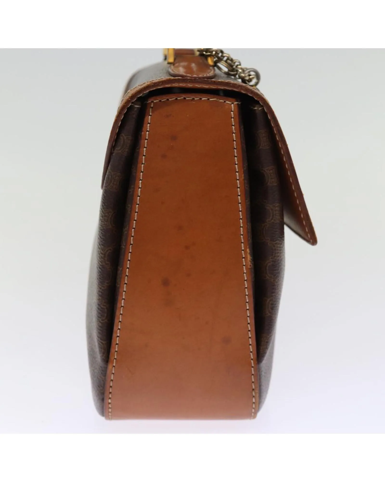 Canvas Brown Hand Bag with Shoulder Strap