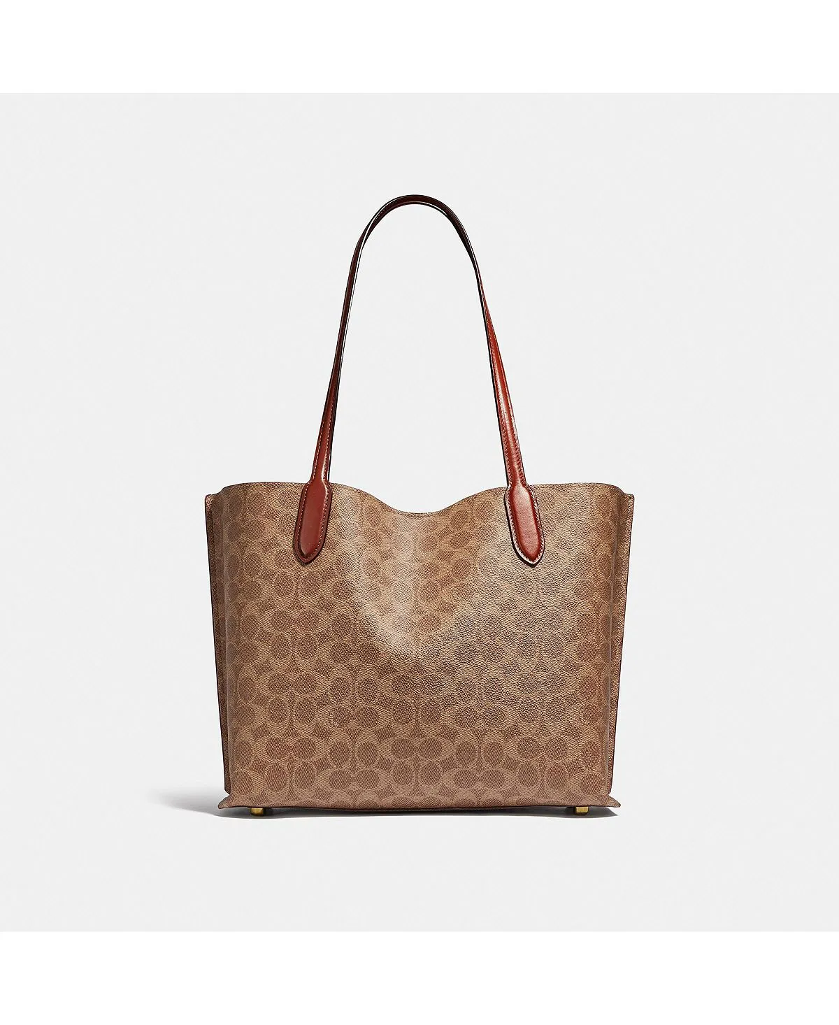 COACH Signature Coated Canvas Tote with Internal Zip Pocket