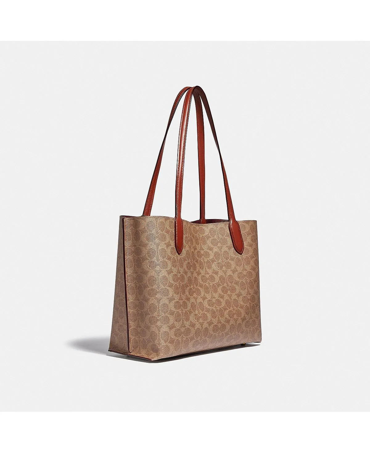 COACH Signature Coated Canvas Tote with Internal Zip Pocket