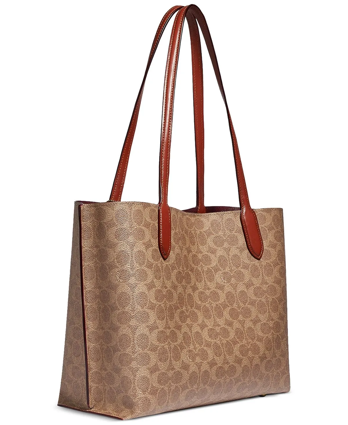 COACH Signature Coated Canvas Tote with Internal Zip Pocket