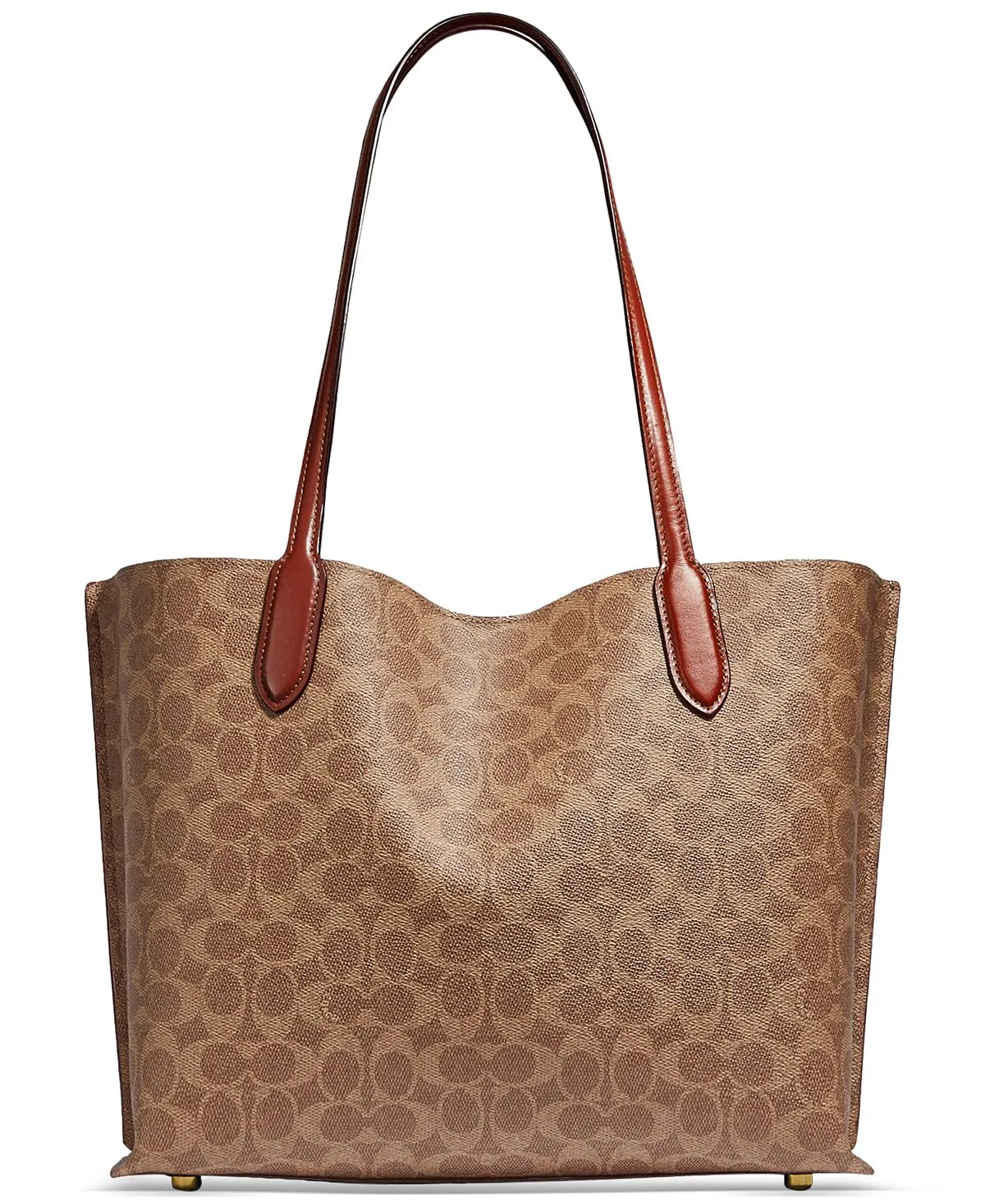 COACH Signature Coated Canvas Tote with Internal Zip Pocket