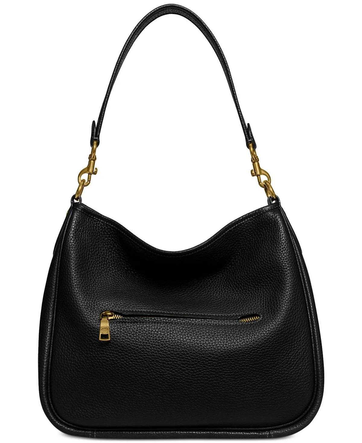 COACH Soft Pebble Leather Cary Shoulder Bag, black