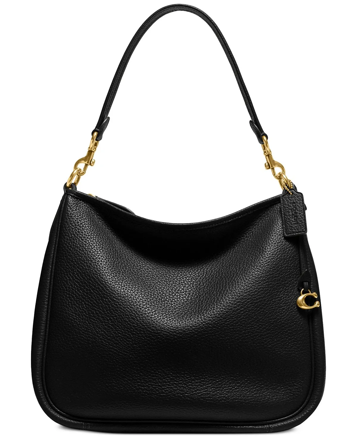 COACH Soft Pebble Leather Cary Shoulder Bag, black