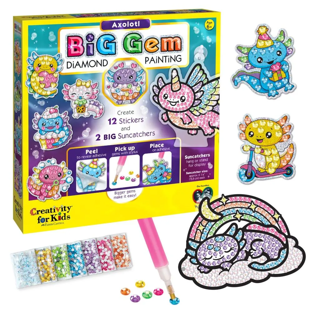 Creativity for Kids Big Gem Diamond Painting - Axolotl