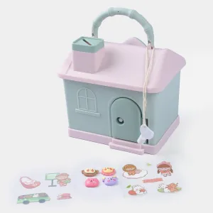 Cute House Shape Coin Box For Kids