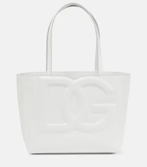 Dolce&Gabbana medium dg leather tote, white