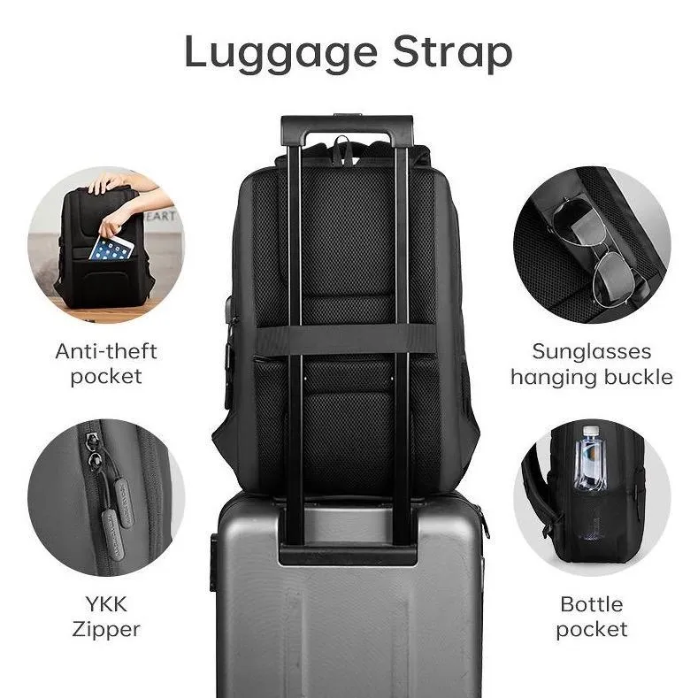 Fady: Upgrade 2nd Generation Lightweight USB Charging Laptop Backpack with Anti-theft