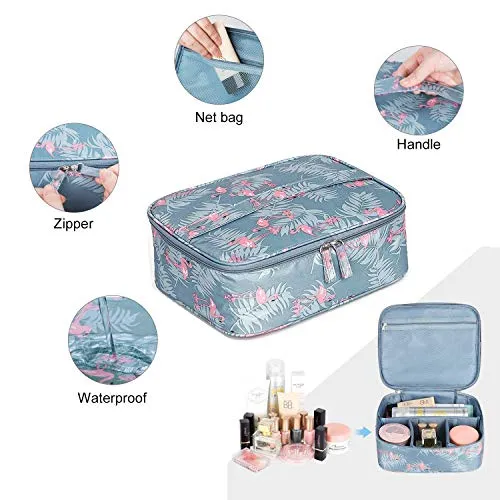 FASTUNBOX (LABEL) Striped 18 Cms Cosmetic Pouch (M_5058077885179_Blue)