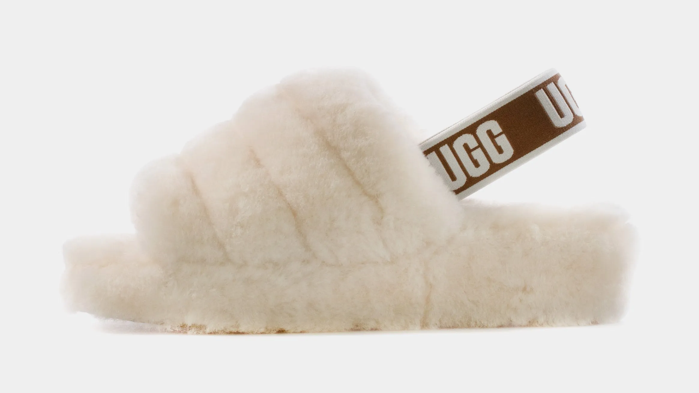 Fluff Yeah Womens Slide Sandals (Beige)