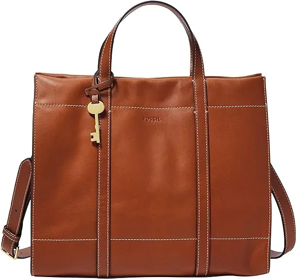 Fossil Carmen Shopper Purse Tote, Brown