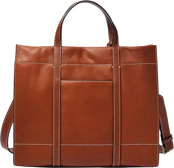 Fossil Carmen Shopper Purse Tote, Brown