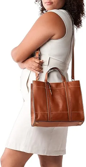 Fossil Carmen Shopper Purse Tote, Brown