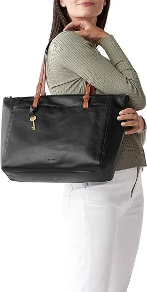 Fossil Rachel Tote, Black/Brown