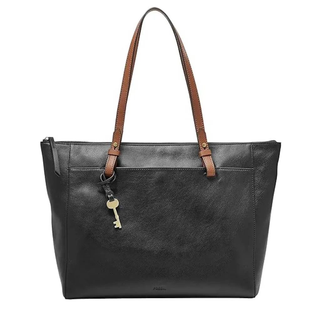 Fossil Rachel Tote, Black/Brown