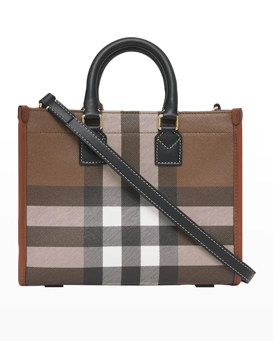 Freya E-Canvas Tote Bag in Burberry Check