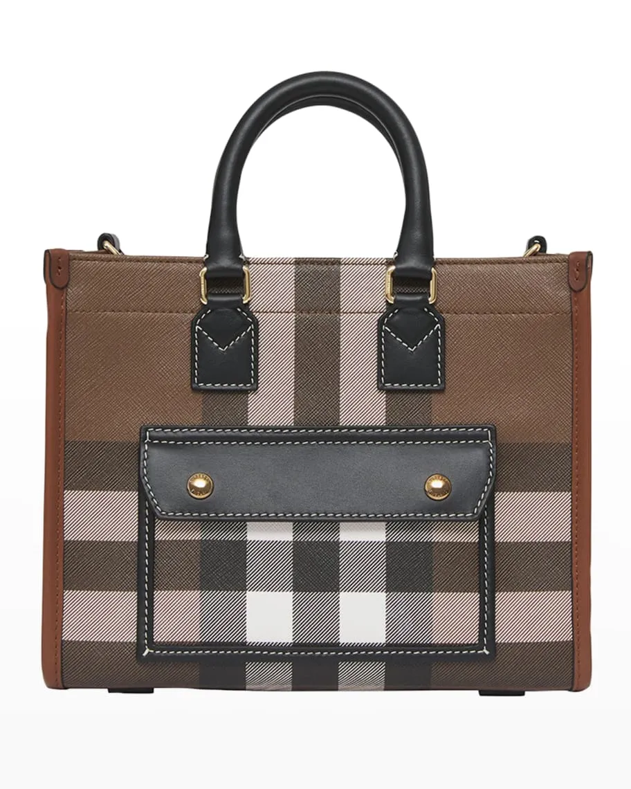 Freya E-Canvas Tote Bag in Burberry Check