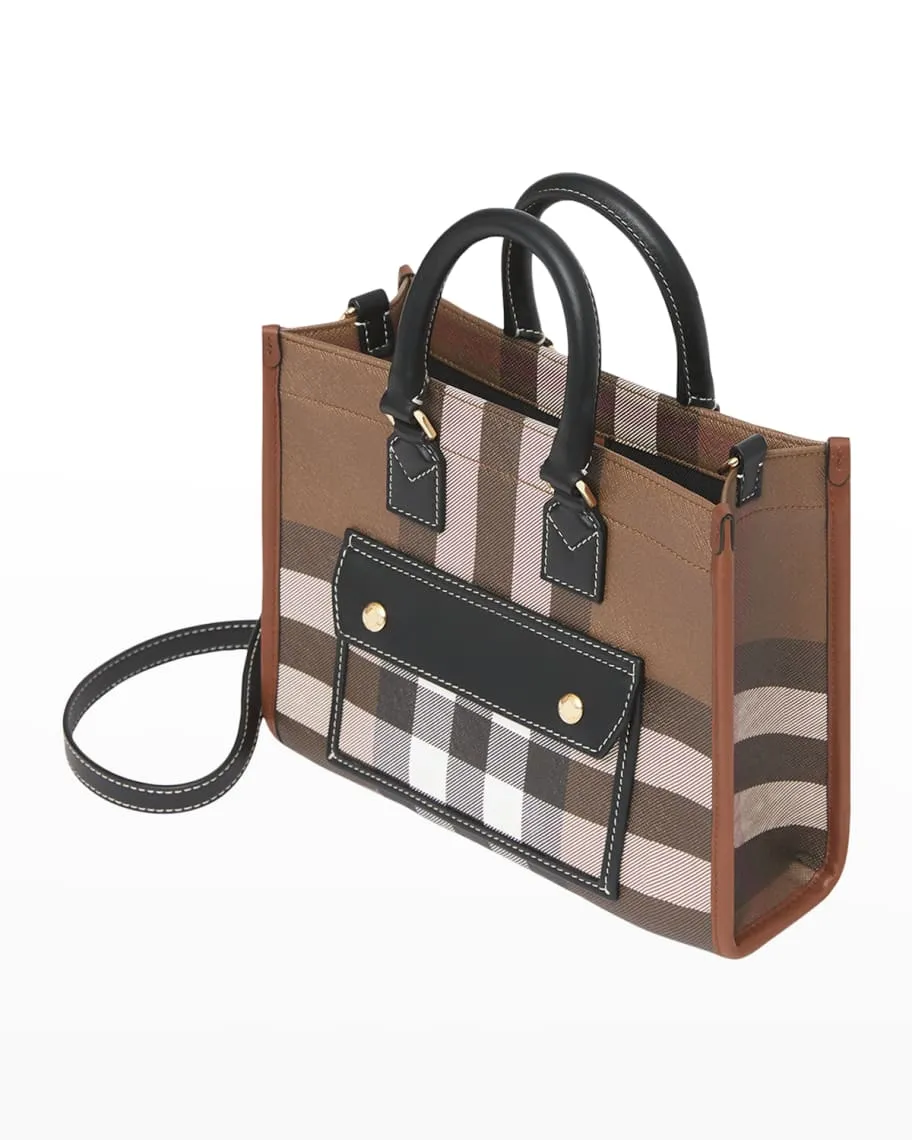 Freya E-Canvas Tote Bag in Burberry Check