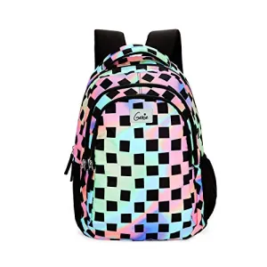 Genie Iridescence School Bag for Girls, 17 inch Backpack for Women, 3 Zips Water Resistant Stylish and Trendy College Backpacks for Girls. 27 litres