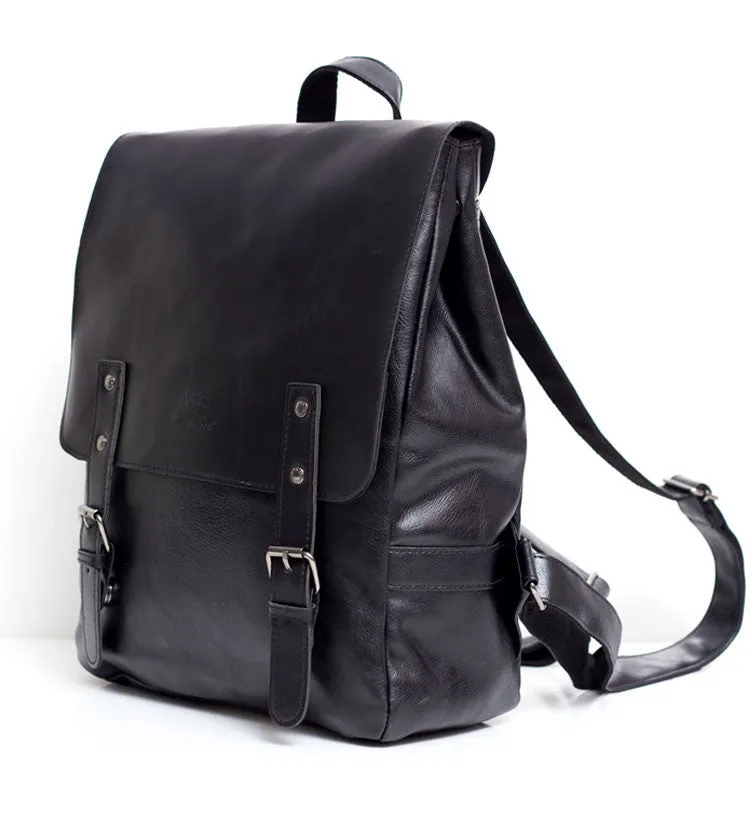 High Quality England Vintage Style PU Leather Men Backpacks