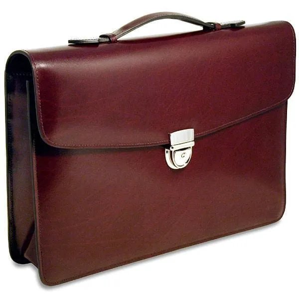 Jack Georges Elements Collection Single Gusset Slim Flapover Briefcase