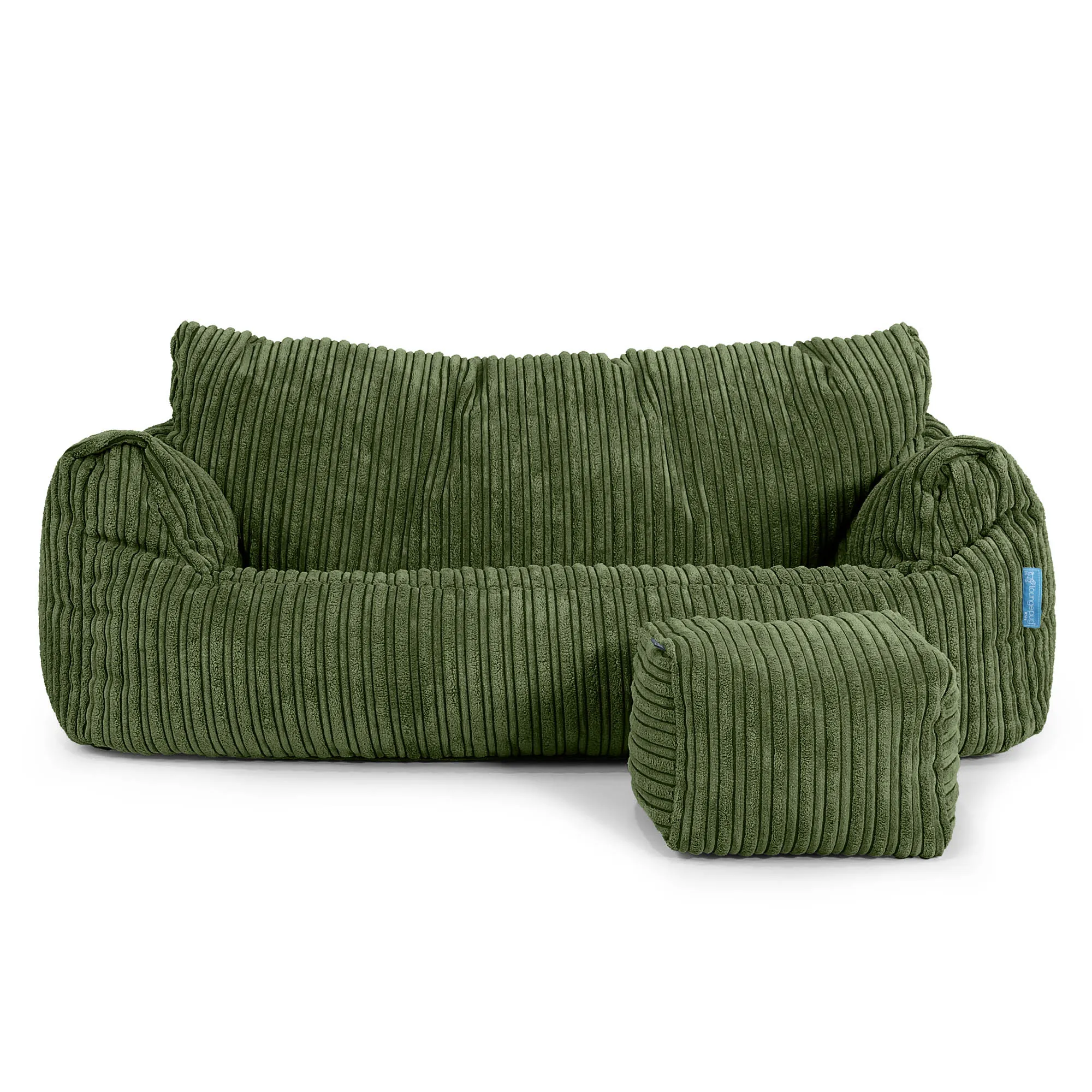 Josephine Children's Sofa Bean Bag 1-5 yr - Cord Forest Green