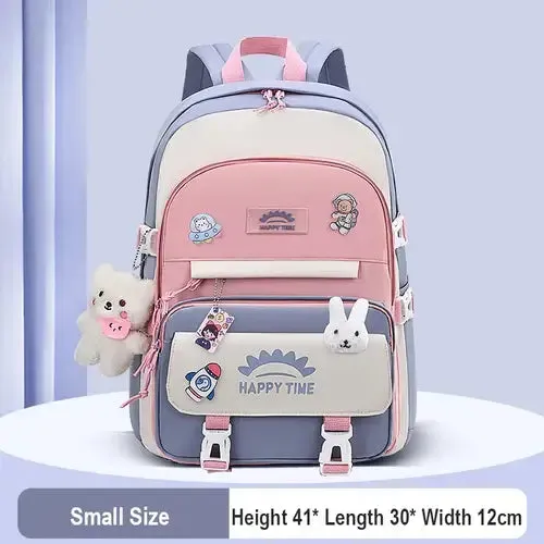 Large Capacity Cute Women Multi-Pocket Nylon Backpack Ins Junior High