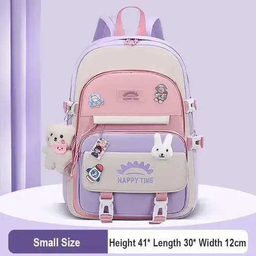 Large Capacity Cute Women Multi-Pocket Nylon Backpack Ins Junior High