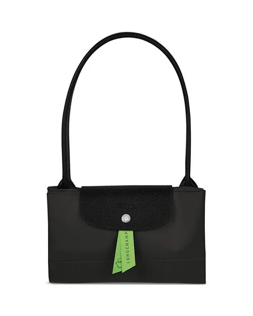 Le Pliage Green Longchamp Recycled Nylon Tote in Black