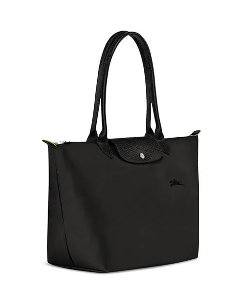 Le Pliage Green Longchamp Recycled Nylon Tote in Black