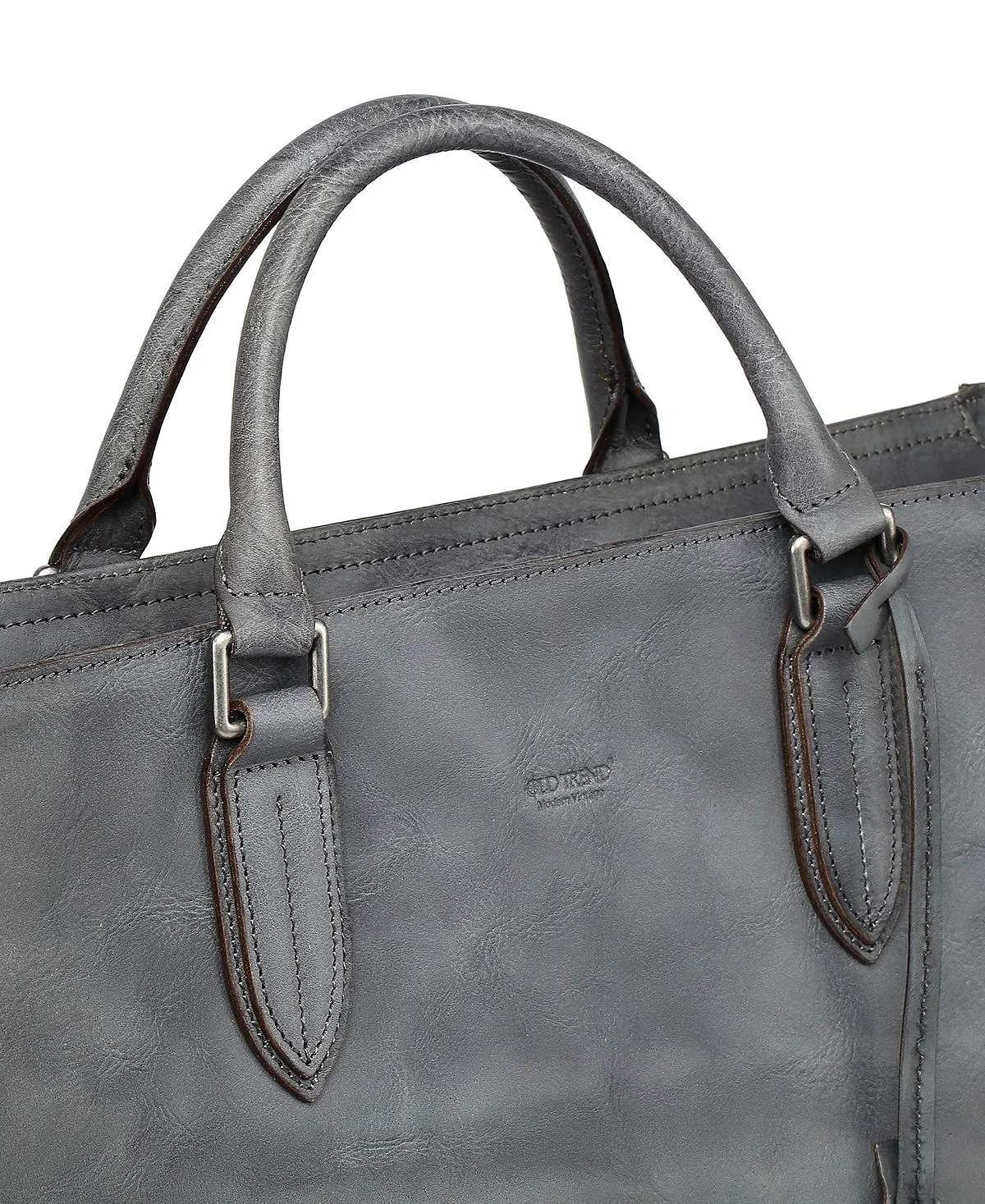 Leather tote bag Monte OLD TREND, gray