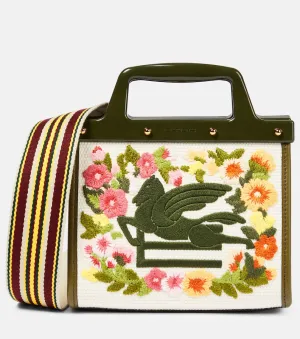 Love Trotter Mini Tote Bag with Etro Embroidery, Multicolor