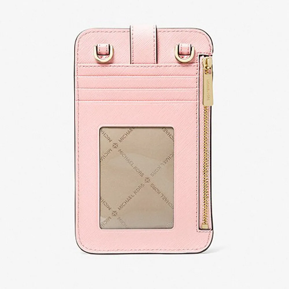 Michael Michael Kors Saffiano Leather Smartphone Crossbody Bag, Pink