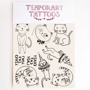 Missy Minzy Crazy Cat Lady Temporary Tattoos