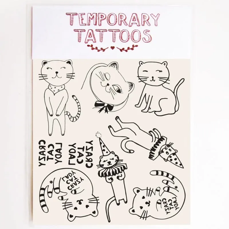 Missy Minzy Crazy Cat Lady Temporary Tattoos