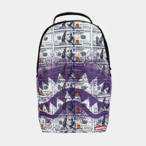 Money Splat Mens Backpack (Purple/Blue)