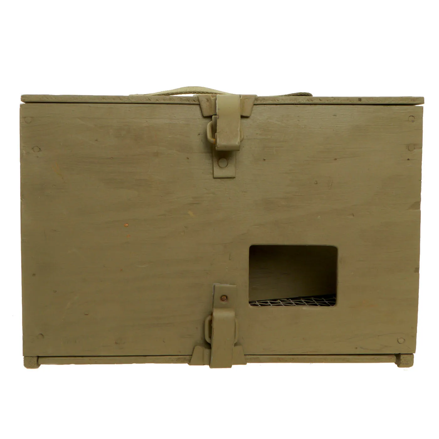 Original U.S. WWII Army Messenger Pigeon PG-102/CB Wooden Carrier Box With Message Books