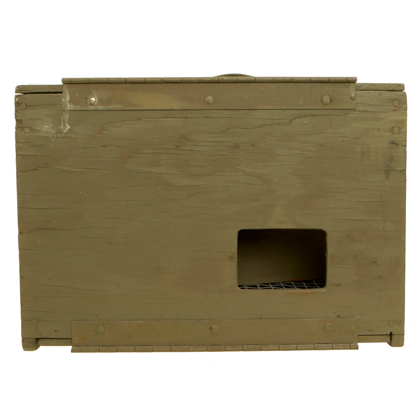 Original U.S. WWII Army Messenger Pigeon PG-102/CB Wooden Carrier Box With Message Books