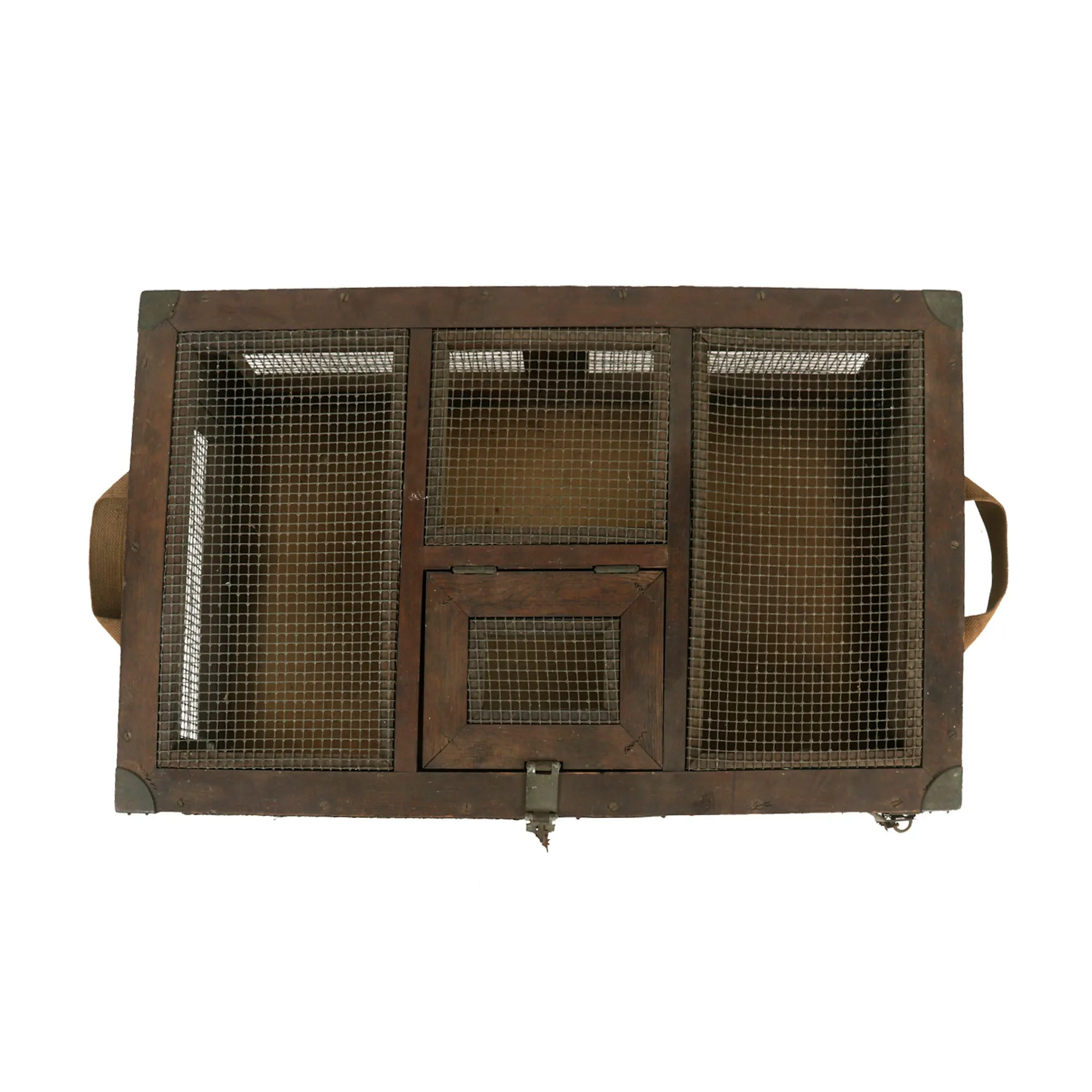 Original U.S. WWII Army Signal Corps Messenger Pigeon PG-50 Large 10 Bird Wooden Carrier Box