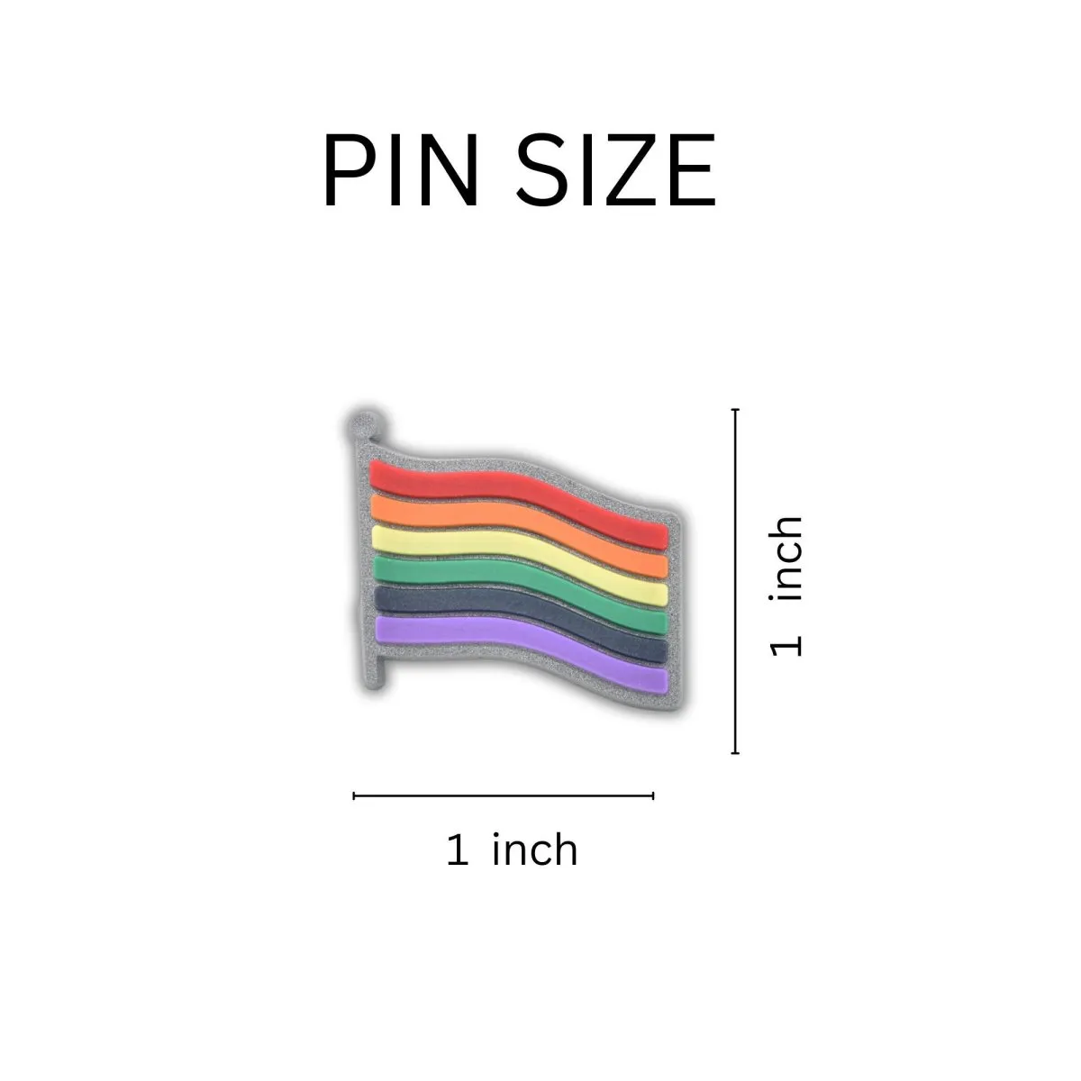 Rainbow Flag Shaped Silicone Gay Pride Pins