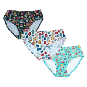 School Fun Kids Underwear - 3 Pack