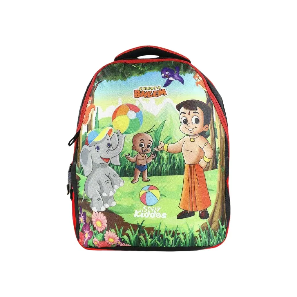 Smily Kiddos - Licensed Chhota Bheem Junior Backpack 2 - Red & Black