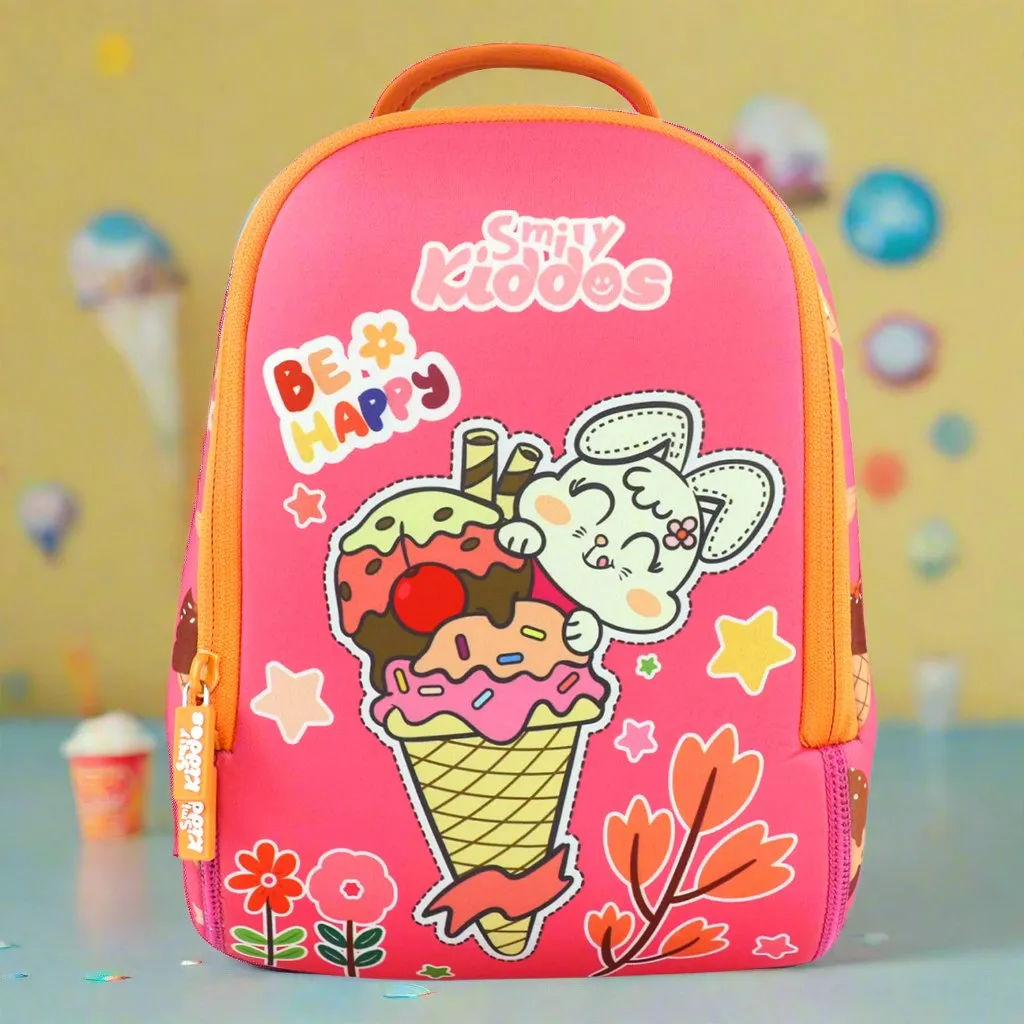 Smily Kiddos Preschool Backpack Ice Cream Theme Pink