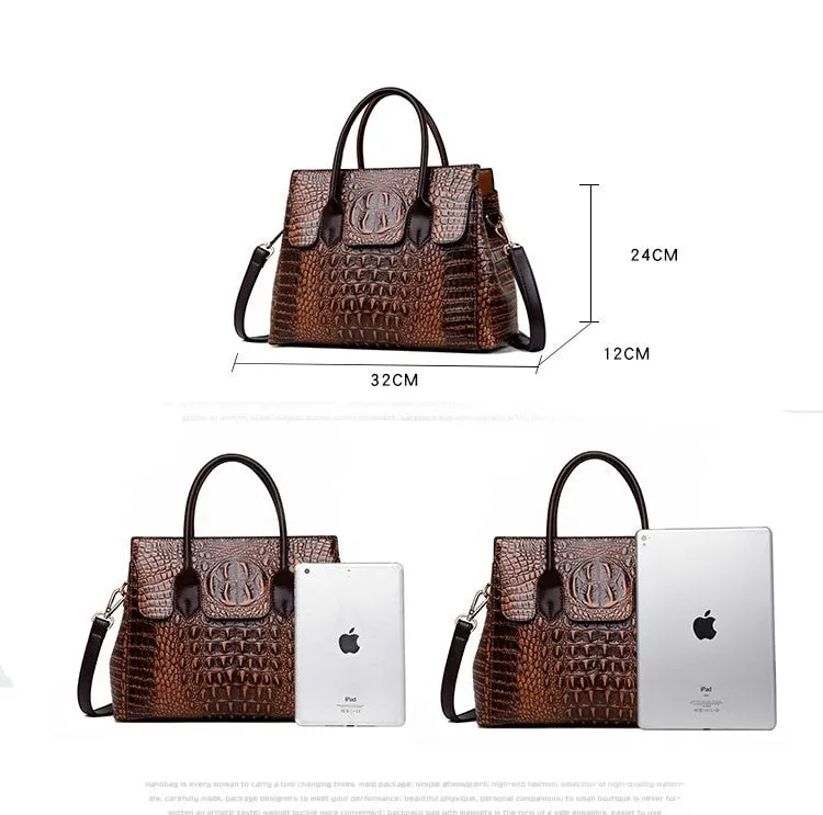 Soft Real Crocodile Leather Handbag For Women