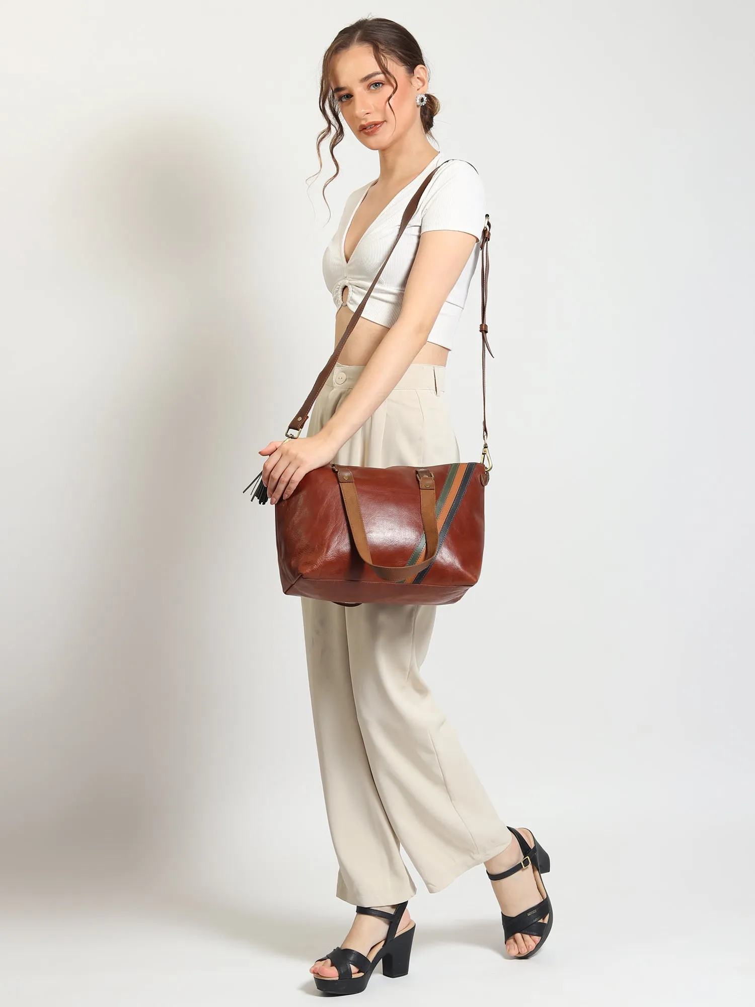 SURRANE- LEATHER TOTE BAG